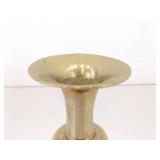 3 SOLID Brass Etched etc. Vases