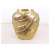 3 SOLID Brass Etched etc. Vases