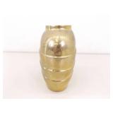 3 SOLID Brass Etched etc. Vases