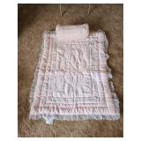 Vintage Baby Mobile, crib blanket and pillow