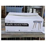 Sierra Modern Home Studio Sound Table with Wireless Charging Surface, Bluetooth 4.2, Built-in Speakers (New, Unassembled)