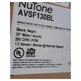 NuTone® Range Hood AVSF130BL (Black) (New !)
