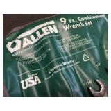 9 Pc Allen Combination Wrench Set SAE 1/4-3/4