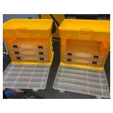 2 Plastic Organizer Tray - Tool Boxes - Nice - Missing a Couple Trays