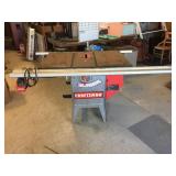 Craftsman 152 10 Inch Table Saw 1 1/2HP Heavy Duty Induction Motor