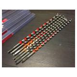 (7) Milwaukee 18" Auger Bits - Used but Usable