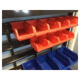 Storage Bin Organizer Rack - Red/Blue Bins