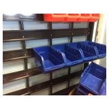 Storage Bin Organizer Rack - Red/Blue Bins