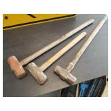 3 Sledge Hammers 6-8 Lb