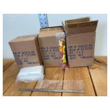 3 Cases, 2"x8", 2 mil, Clear, Plastic Bags, Zip Lock Top, 1,000 Bags per Case Total 3,000 Bags in This Lot, Item #CZ20208