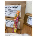 4 Cases, 2"x8", 2 mil, Clear, Plastic Bags, Open Top, 1,000 Bags per Case Total 4,000 Bags in This Lot, Item #000347