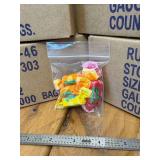 4 Cases, 3"x3", 2 mil, Clear, Plastic Bags, Zip Lock Top, 1,000 Bags per Case Total 4,000 Bags in This Lot, Item #CZ20303