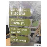 Hessaire 3,100 CFM 3-Speed Portable Evaporative Cooler (Swamp Cooler) for 950 sq. ft.