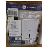 GE 35 pt. Dehumidifier with Smart Dry for Bedroom, Basement or Very Damp Rooms up to 3000 sq. ft. in White, ENERGY STAR