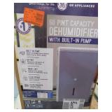 GE 50-Pint Dehumidifier with Built-in Pump for Basement, Garage or Wet Rooms up to 4500 sq. ft. in Grey, ENERGY STAR