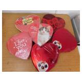 Russell Stover Valentines Heart Assorted Chocolates Candy Lot of 5 Boxes.