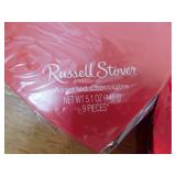 Russell Stover Valentines Heart Assorted Chocolates Candy Lot of 5 Boxes.
