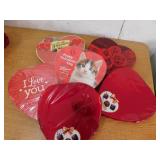 Russell Stover Valentines Heart Assorted Chocolates Candy Lot of 5 Boxes.