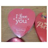 Russell Stover Valentines Heart Assorted Chocolates Candy Lot of 5 Boxes.