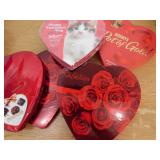 Russell Stover Valentines Heart Assorted Chocolates Candy Lot of 5 Boxes.