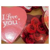 Russell Stover Valentines Heart Assorted Chocolates Candy Lot of 5 Boxes.
