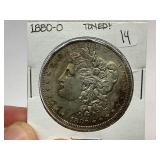 1880- O Morgan Silver Dollar