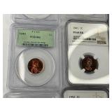 Complete 16pc Graded Set of Modern Era (1936-1958) Proof Wheat Cents!!