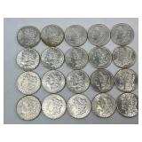 20x 1887 Solid Date Tube of Morgan Silver Dollars