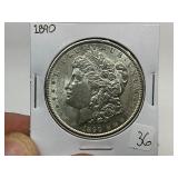 1890 Morgan Silver Dollar