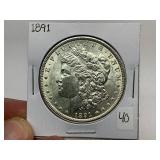1891 Morgan Silver Dollar