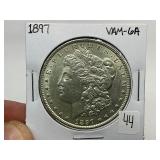 1897 VAM-6A Morgan Silver Dollar