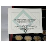 50pc Collection of 24k Gold Plated Statehood Quarters