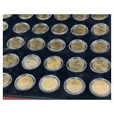 50pc Collection of 24k Gold Plated Statehood Quarters