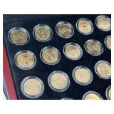 50pc Collection of 24k Gold Plated Statehood Quarters