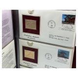 75pc Collection of 1st Day Issue 24K Gold Plated Stamps