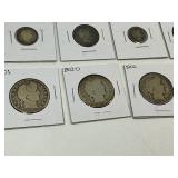 9pc Silver Barber Collection