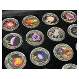 20 Space Themed Colorized Kennedy Half Dollars.