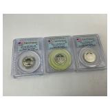 3x PCGS Graded Proof Silver Quarters