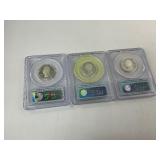 3x PCGS Graded Proof Silver Quarters