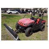 Yamaha Rhino Side by Side Utility Vehicle with Plow