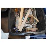 Bins with Assorted Tools and Ratchet Straps