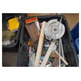 Bins with Assorted Tools and Ratchet Straps