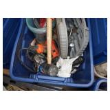 Bins with Assorted Tools and Ratchet Straps