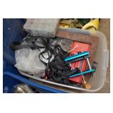 Bins with Assorted Tools and Ratchet Straps
