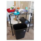 Metal Wire Shelf with Assorted Housewares