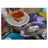 Metal Wire Shelf with Assorted Housewares