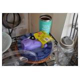 Metal Wire Shelf with Assorted Housewares