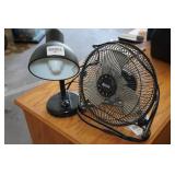 Desk Lamp and Small Fan