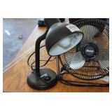 Desk Lamp and Small Fan