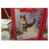 *2* Wondershop Lit Tinsel Husky Yard Décor